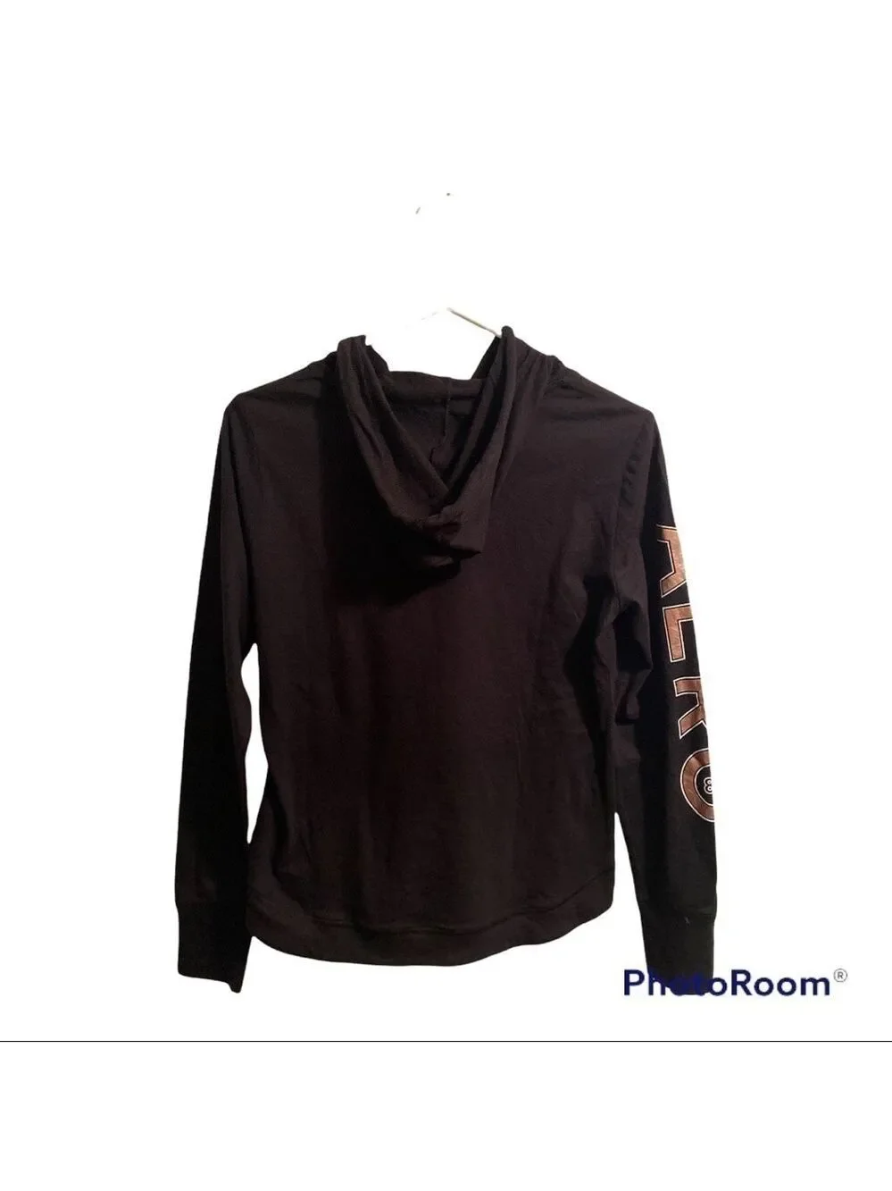 Aeropostale Black & Metallic Hoodie Shirt Girl’s Medium Long Sleeve NWT!!